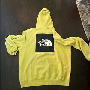 Yellow north face hoodie